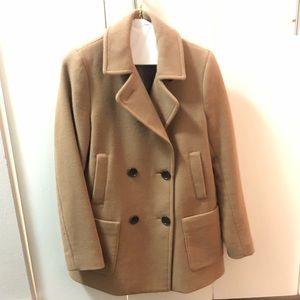 Beige pea coat